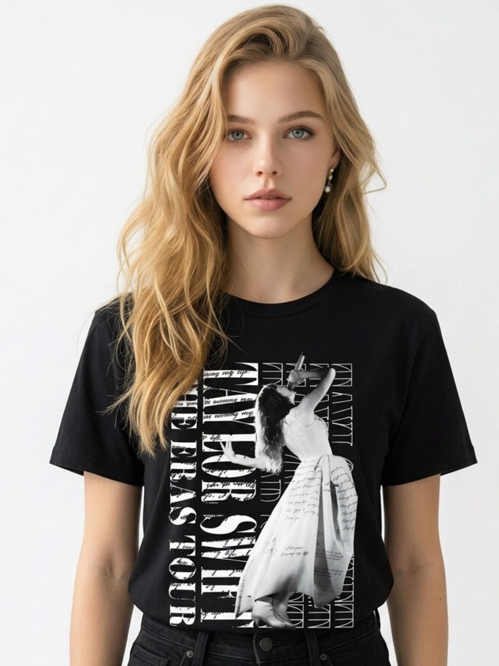 TAYLOR SWIFT | NEW! Eras Tour OFFICIAL MERCH Black Live Photo Tee Unisex Size XL